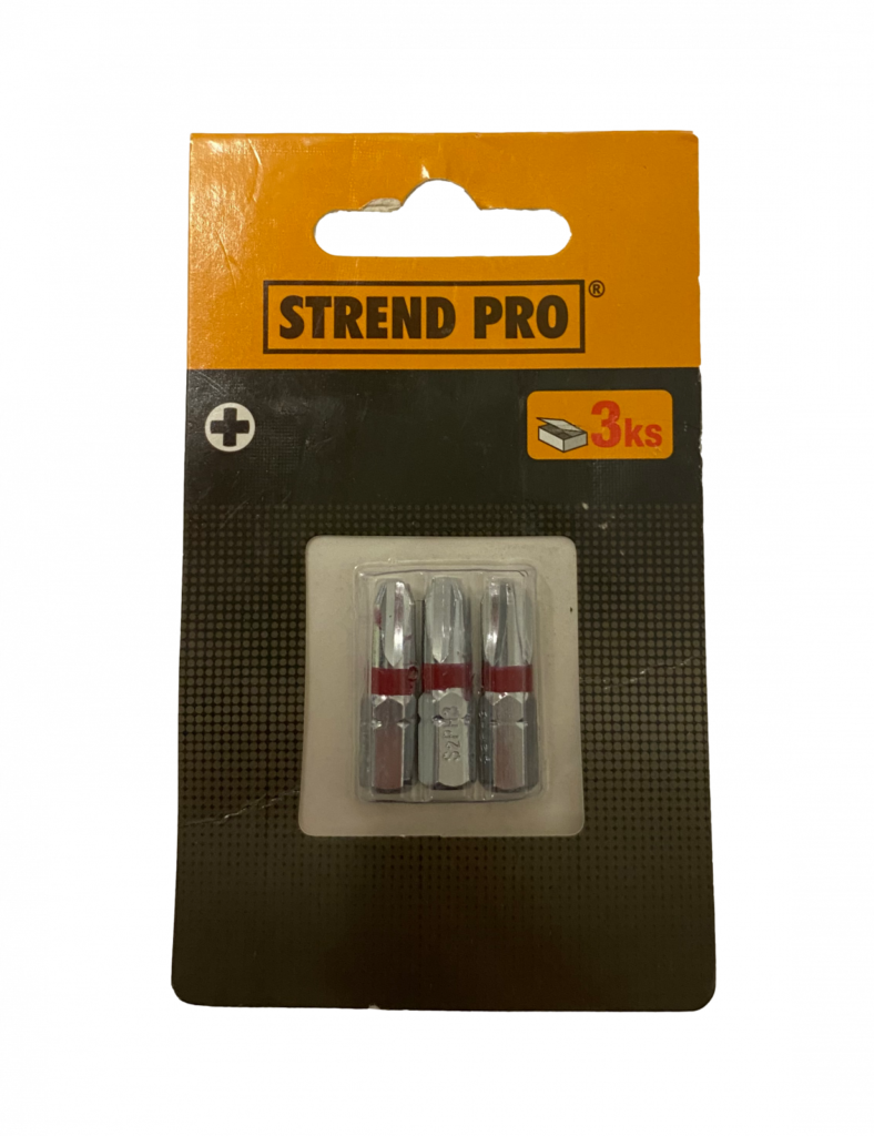 Screwdriver Bit Strend Pro S2, PH3, conjunto de 3 peças
