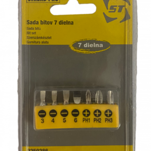 Screwdriver Bit Conjunto 7 Un. - PLO-3-4-5-6, PH - 1-2-3