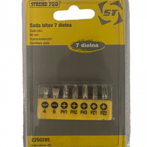 Screwdriver Bit Conjunto 7 Un. - PLO-4-6, PH-1-2-3, PZ - 1-2