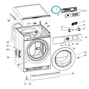Tampa Superior Whirlpool C00511479 - Máquina de Lavar Roupa