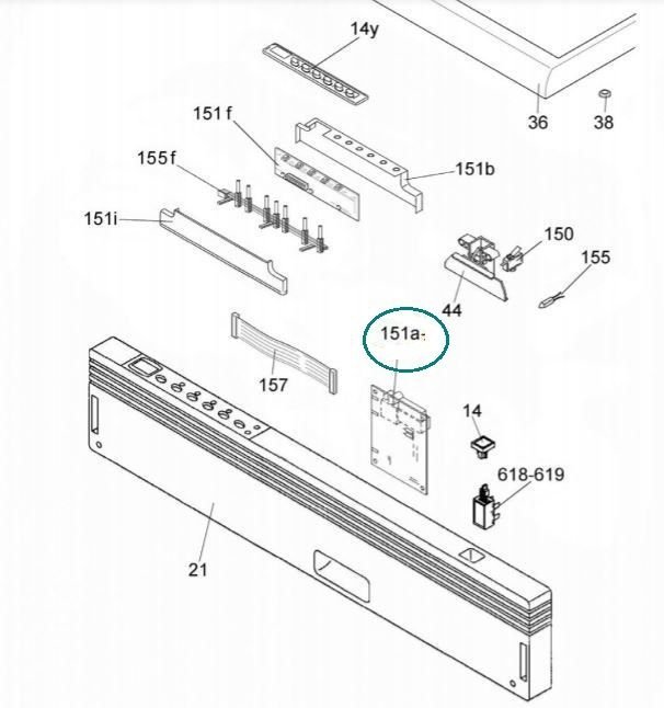 Módulo Eletrónico Candy 49028849 – Máquina de Lavar Loiça