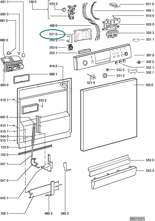 Módulo Eletrónico Whirlpool 481221838554 – Máquina de Lavar Loiça