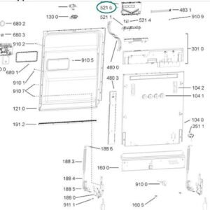 Módulo Eletrónico Whirlpool 481010698543 - Máquina de Lavar Loiça