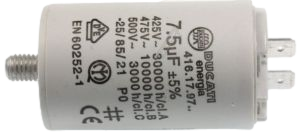 Condensador de arranque 7,5 µF para máquinas de secar roupa Philco - 17400101000252