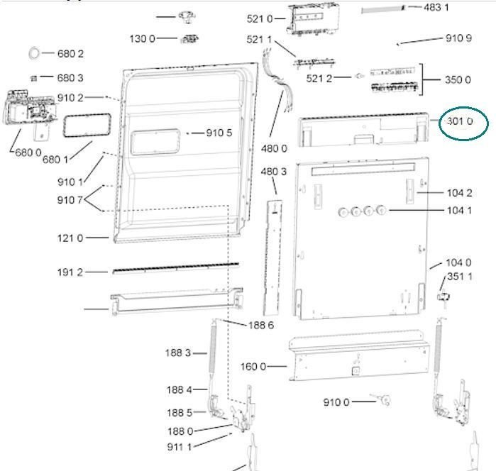 Painel Whirlpool 481010439128 – Máquina de Lavar Loiça