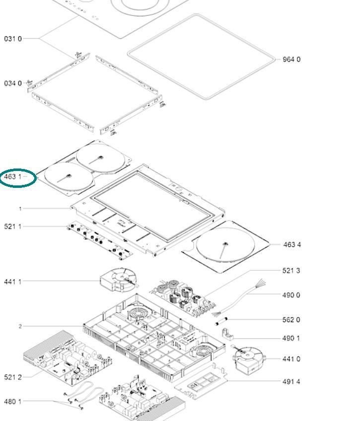 Oval resistência para placas Whirlpool Indesit Ariston – 481010671434