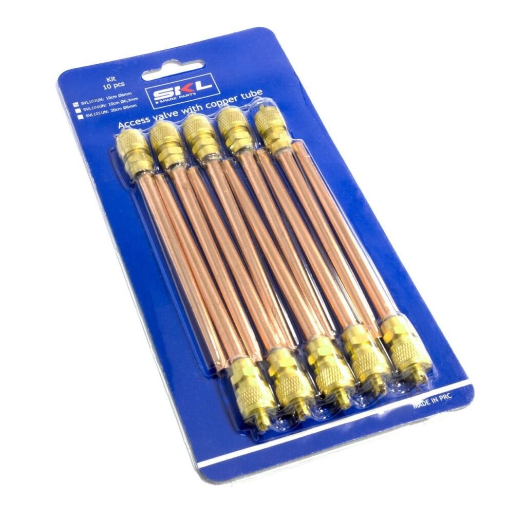 Válvula, de enchimento tubo 6.35x100MM, conjunto de 10pcs, tampa com Groove para Unscrewing válvula