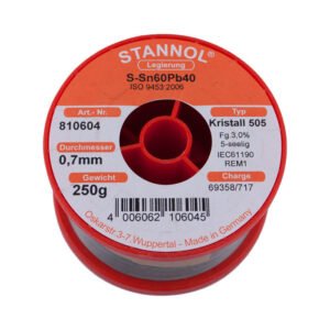 Bobine de solda Stannol SN60PB40 250g (0,7mm)